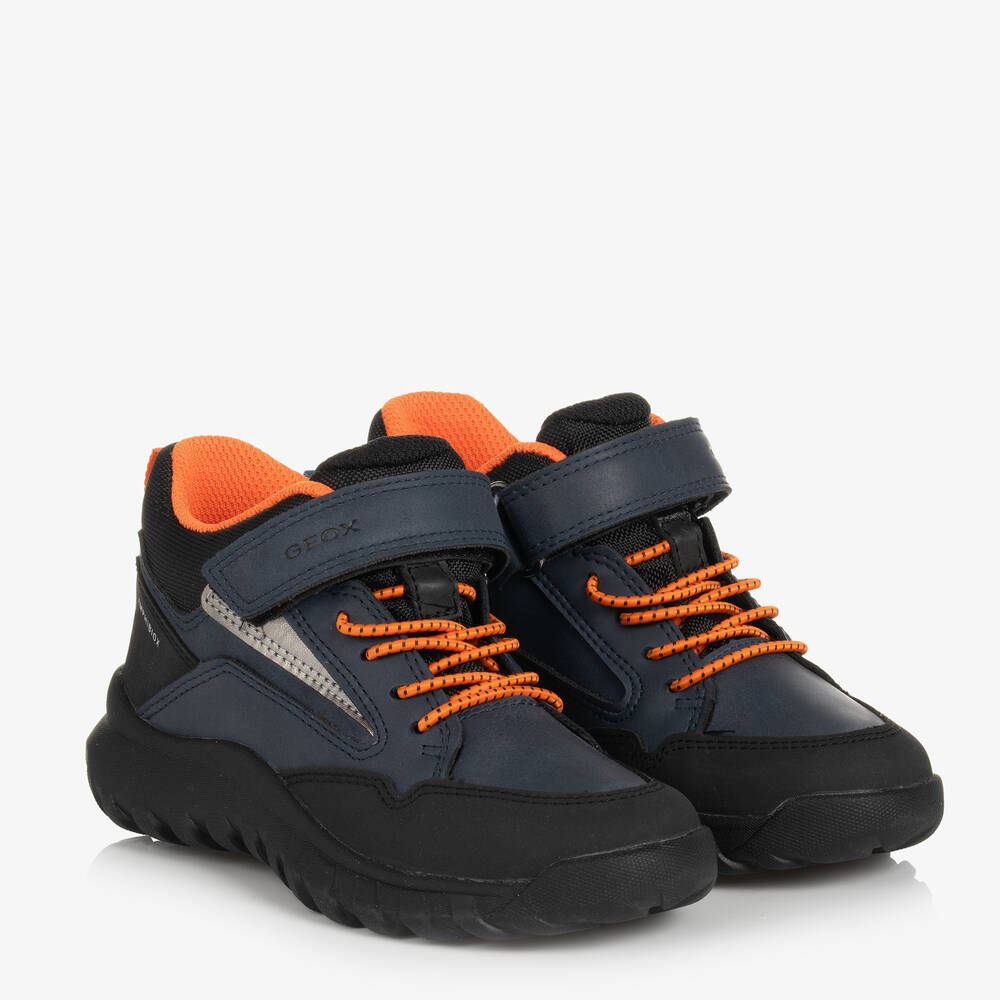 Geox - Boys Blue Velcro Waterproof Trainers | Childrensalon