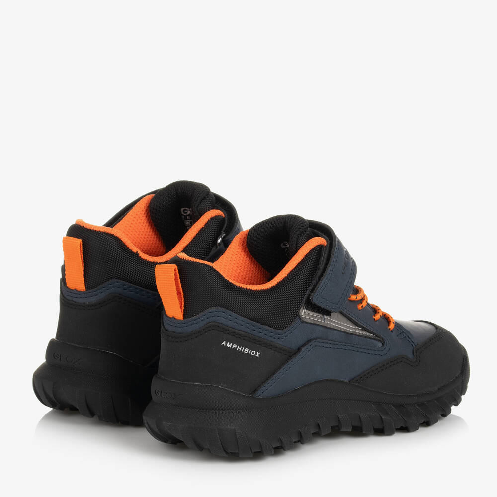 Geox-Boys Blue Velcro Waterproof Trainers | Childrensalon Outlet