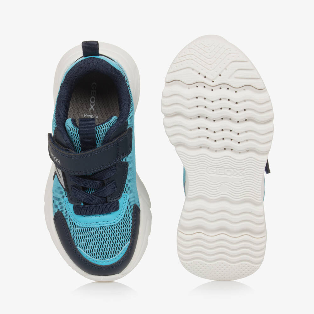 Geox-Boys Breathable Blue Mesh Sneakers | Childrensalon Outlet