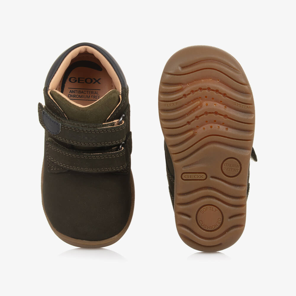 Geox-Boys Dark Green High-Top Pre-Walkers | Childrensalon Outlet