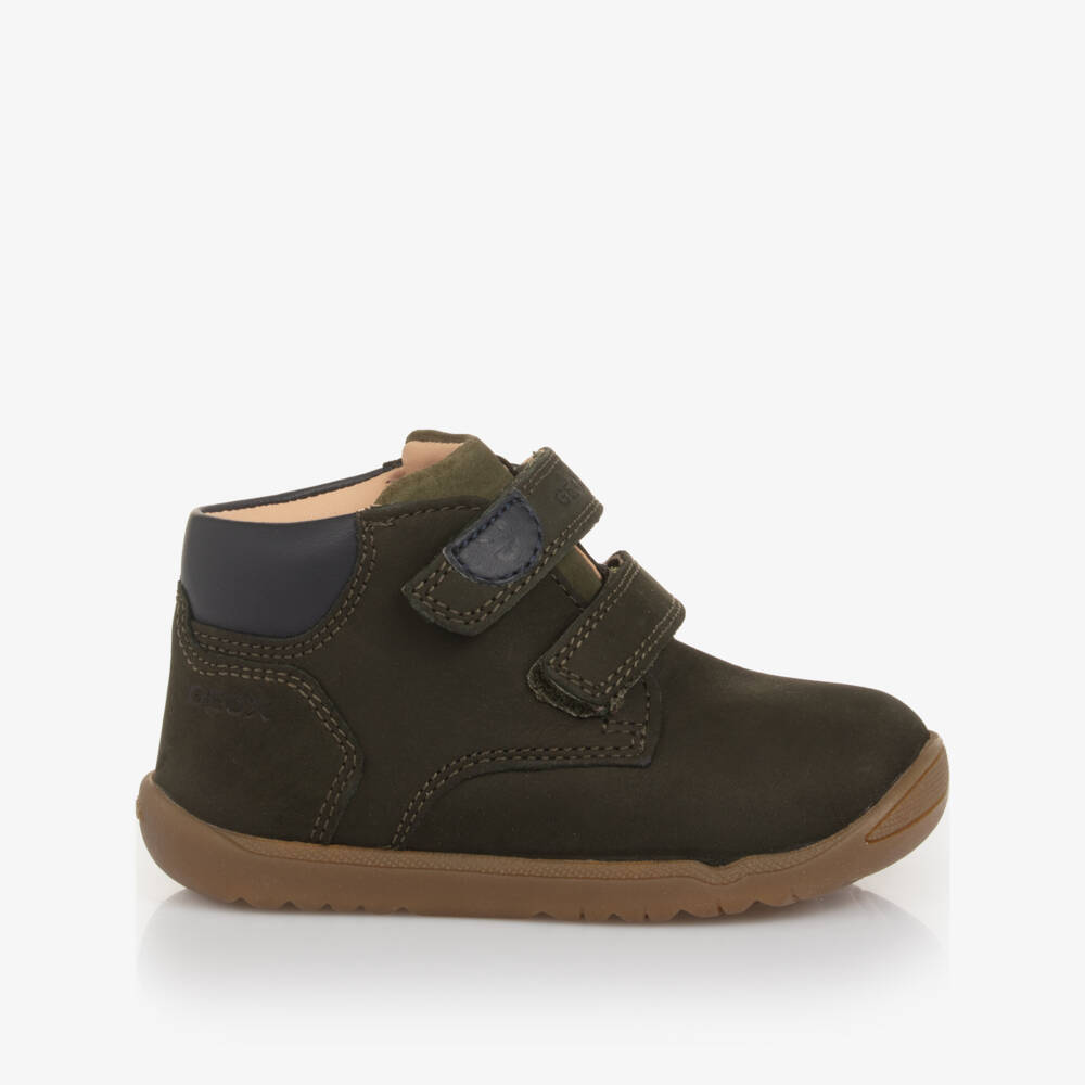 Geox-Boys Dark Green High-Top Pre-Walkers | Childrensalon Outlet