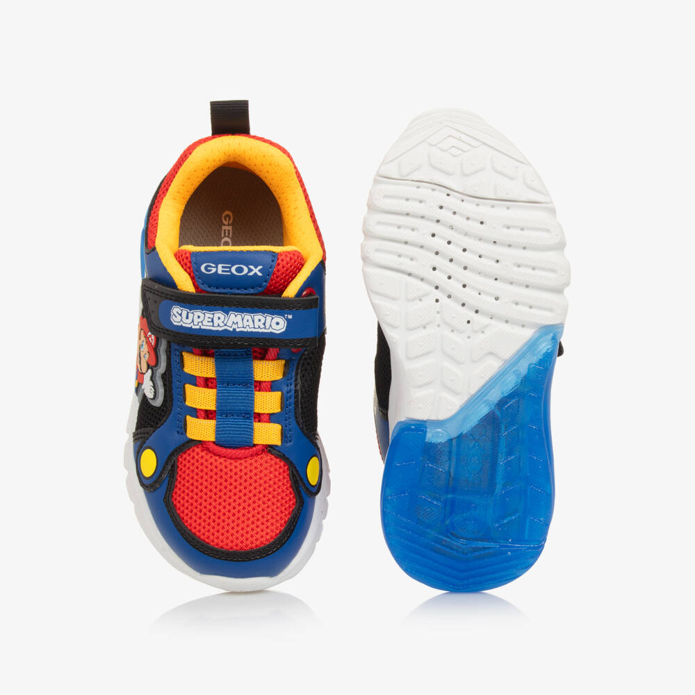 Geox-Boys Light-Up Blue Mario Trainers | Childrensalon Outlet