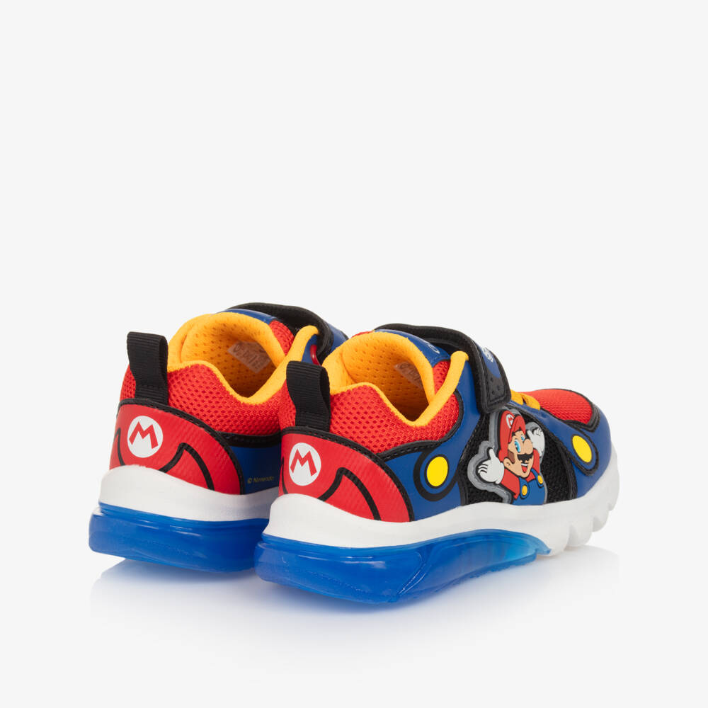 Geox-Boys Light-Up Blue Mario Trainers | Childrensalon Outlet