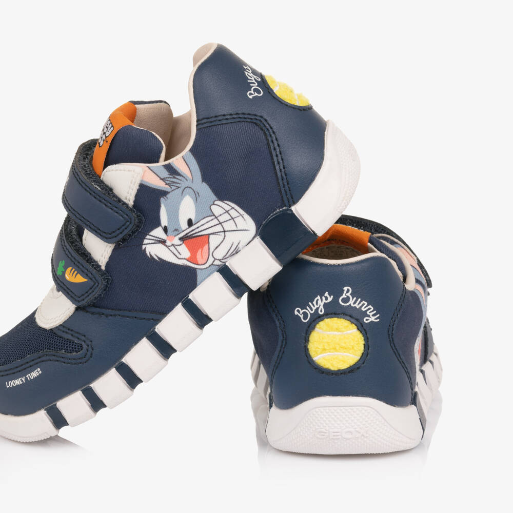 Geox-Boys Navy Blue Bugs Bunny Trainers | Childrensalon Outlet