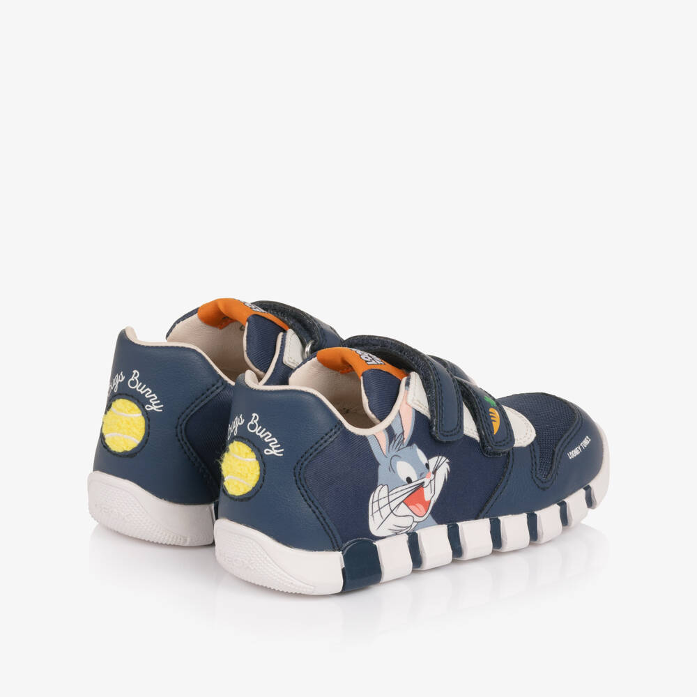 Geox-Boys Navy Blue Bugs Bunny Trainers | Childrensalon Outlet