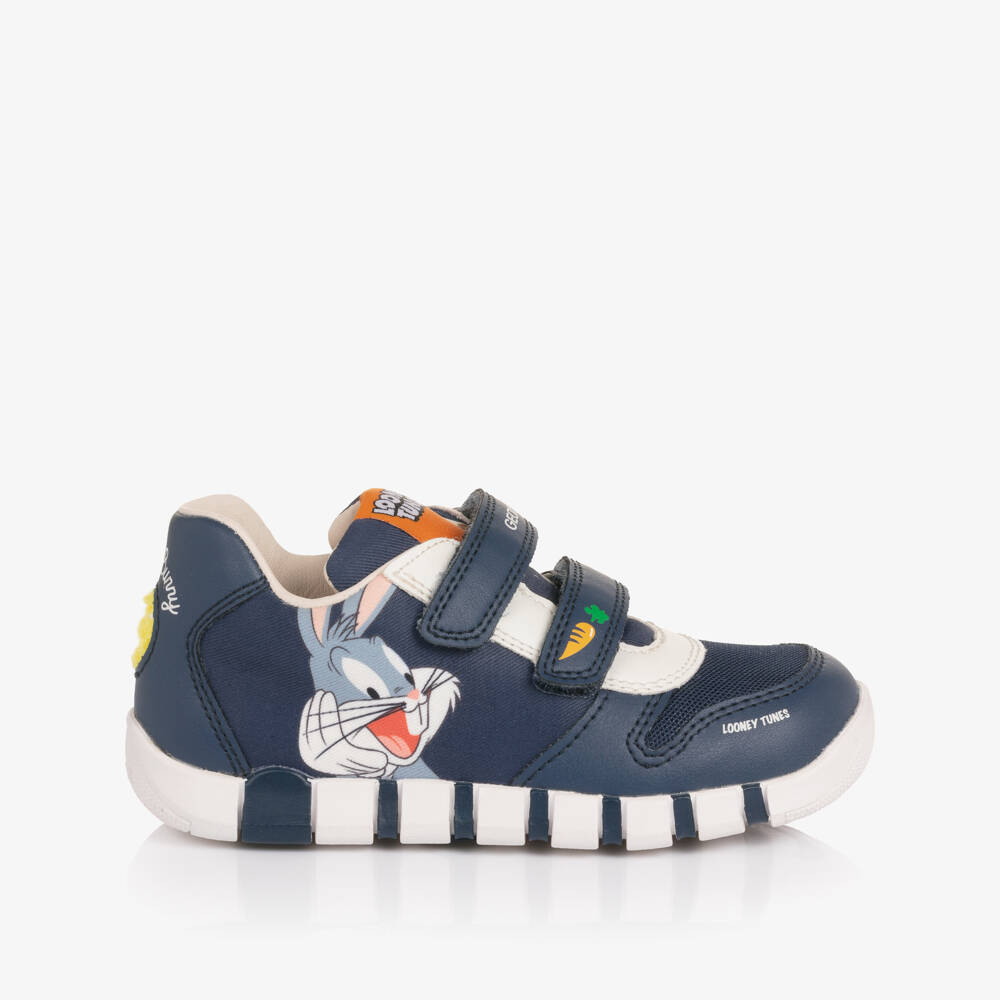 Geox-Boys Navy Blue Bugs Bunny Trainers | Childrensalon Outlet