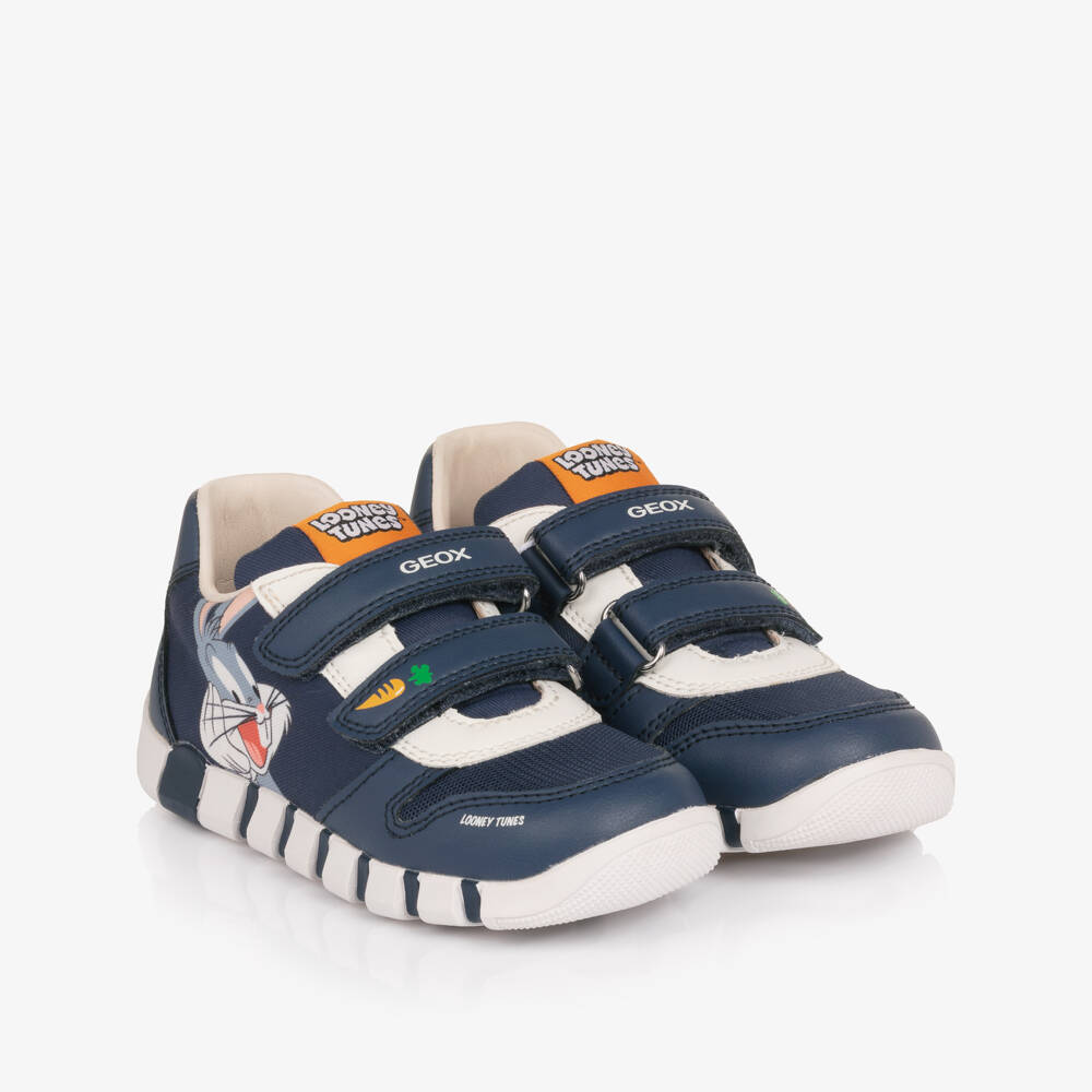 Geox-Boys Navy Blue Bugs Bunny Trainers | Childrensalon Outlet