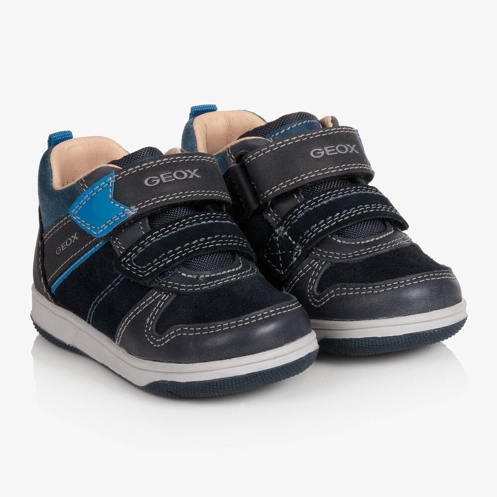 Geox - Navyblaue Leder-Sneakers (J) | Childrensalon