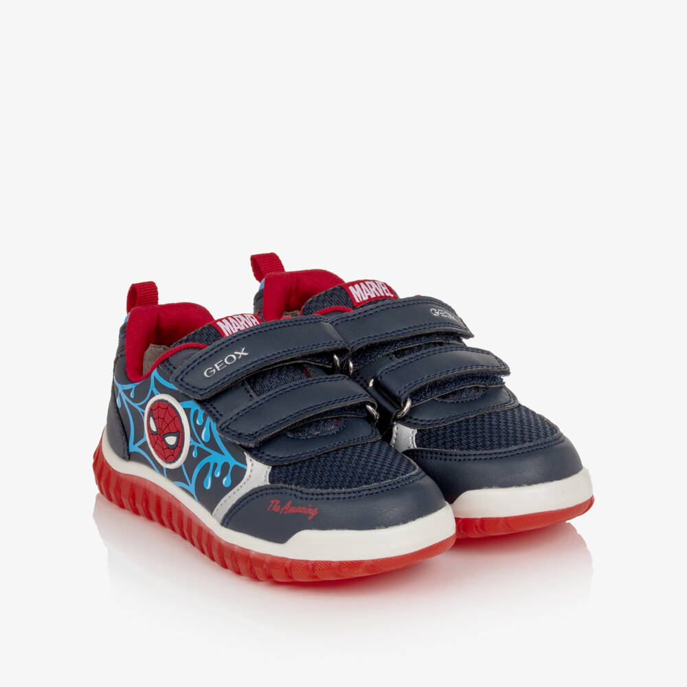 Geox-Boys Navy Blue Spiderman Trainers | Childrensalon Outlet