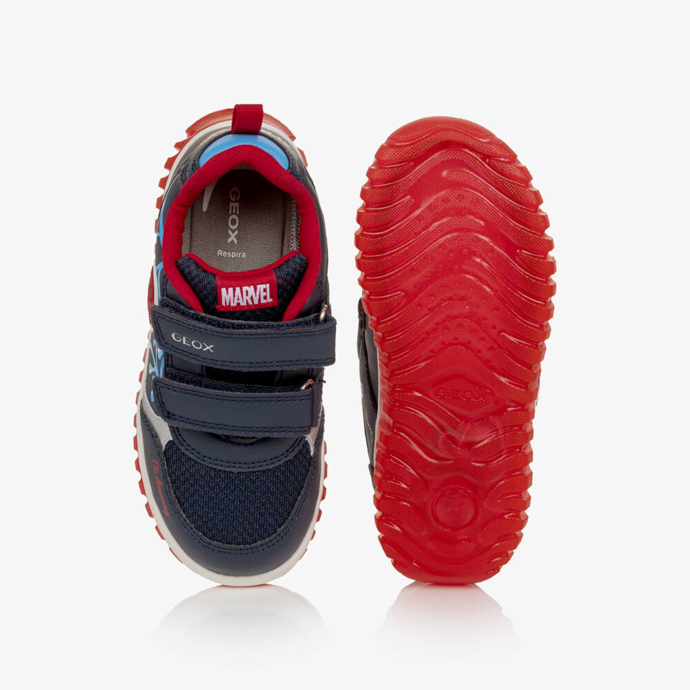 Geox-Boys Navy Blue Spiderman Trainers | Childrensalon Outlet