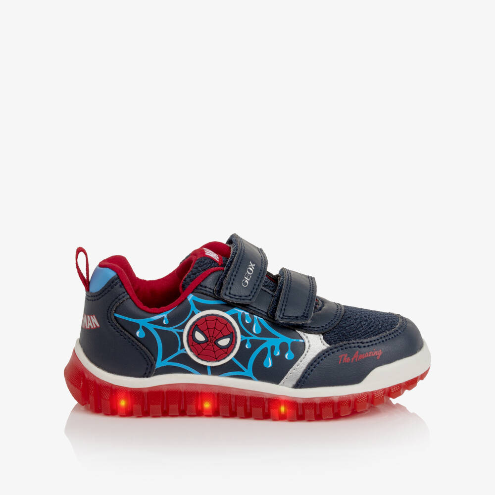 Geox-Boys Navy Blue Spiderman Trainers | Childrensalon Outlet