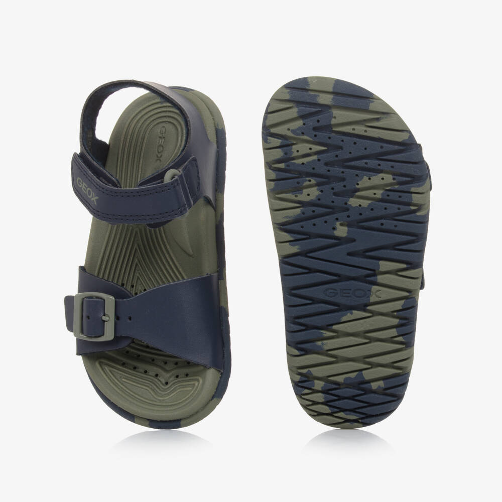 Geox-Сандалии из искусственной кожи синие для мальчиков | Childrensalon Outlet