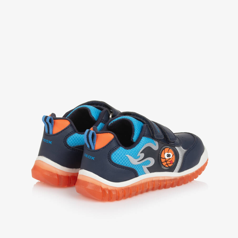 Geox-Boys Navy Light-Up Flame Trainers | Childrensalon Outlet