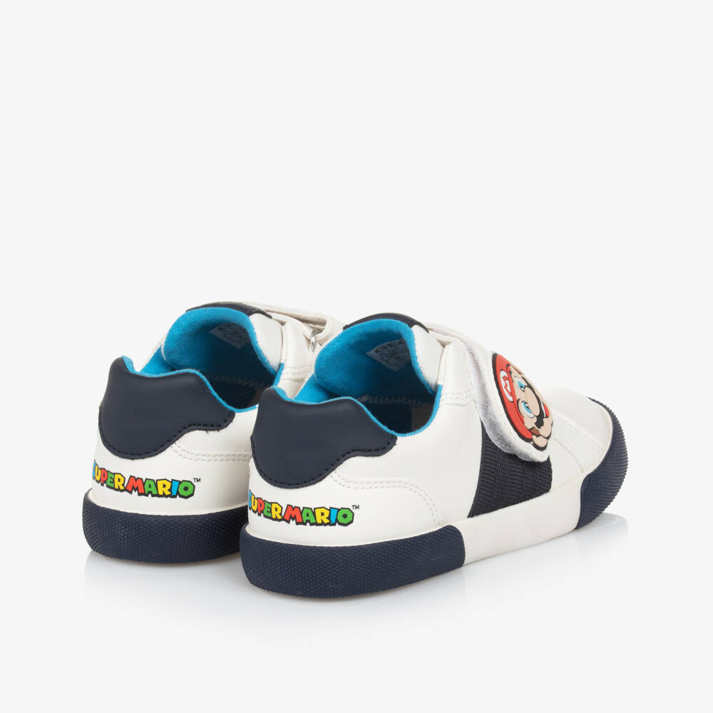 Geox-Boys Playful White Mario Sneakers | Childrensalon Outlet