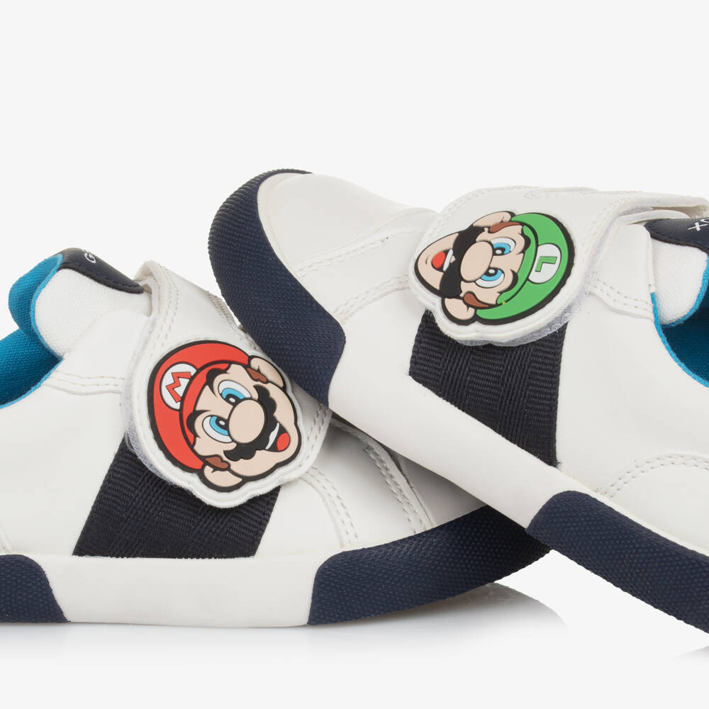 Geox-Boys Playful White Mario Sneakers | Childrensalon Outlet