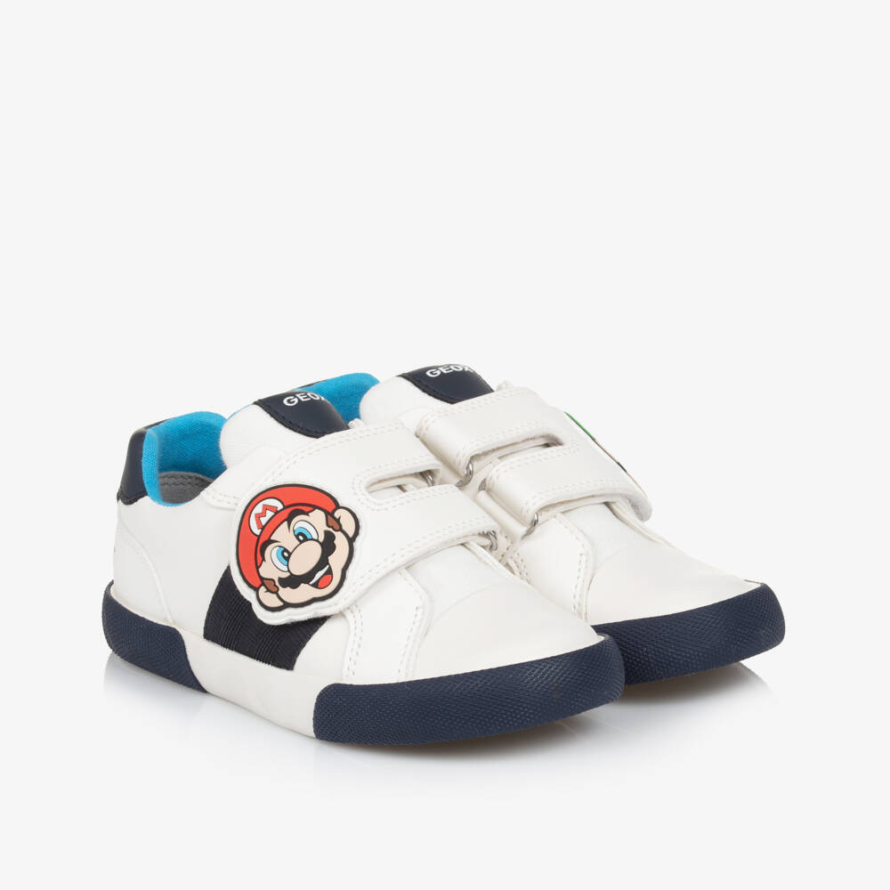 Geox-Boys Playful White Mario Sneakers | Childrensalon Outlet