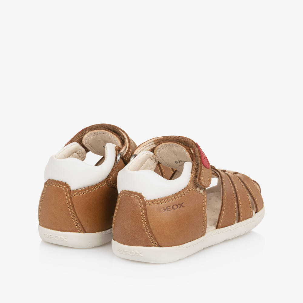 Geox-Boys Soft Brown Strap Sandals | Childrensalon Outlet