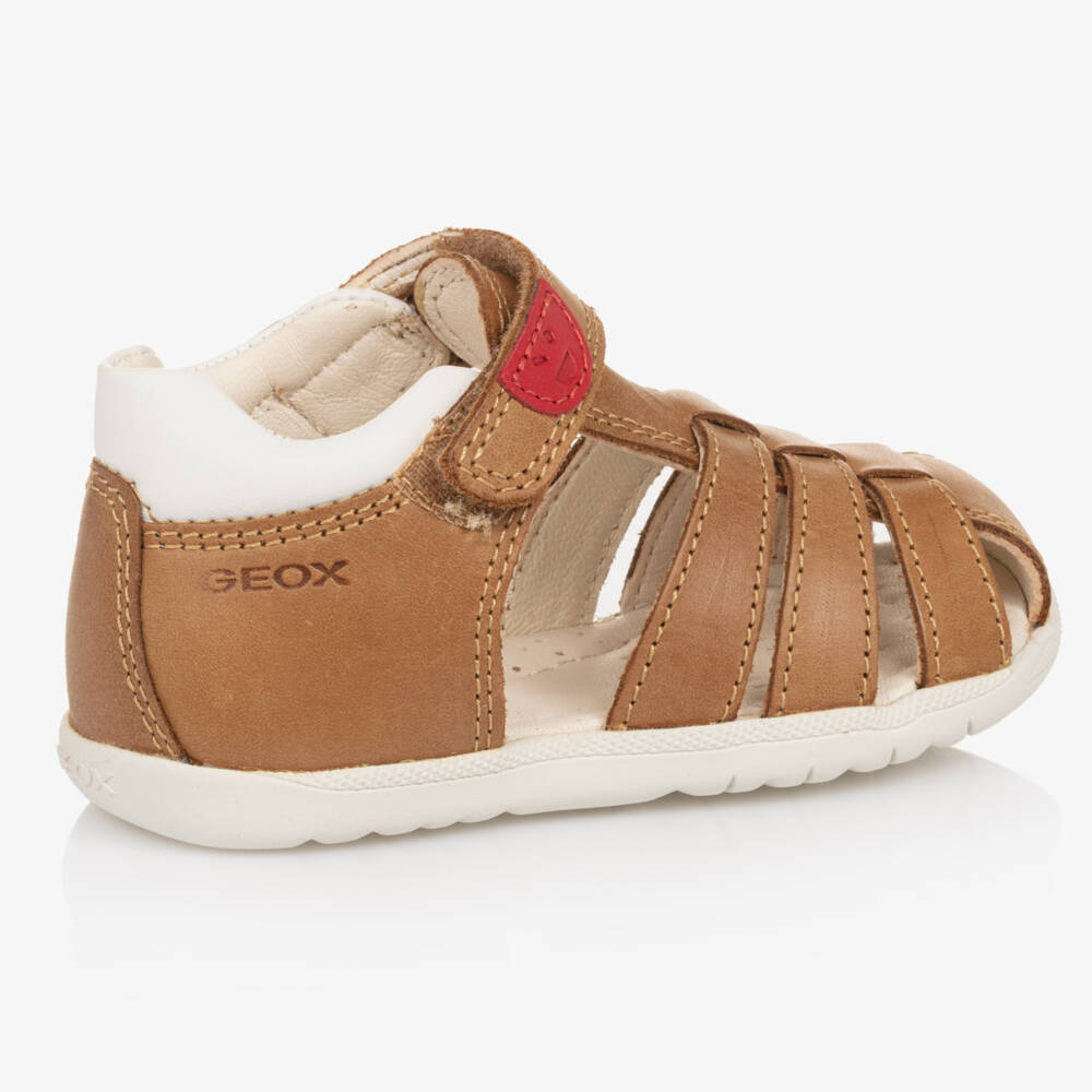 Geox-Boys Soft Brown Strap Sandals | Childrensalon Outlet