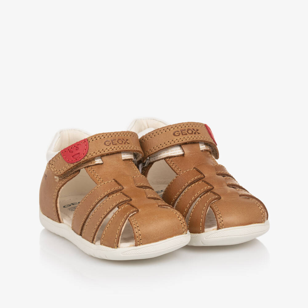 Geox-Boys Soft Brown Strap Sandals | Childrensalon Outlet