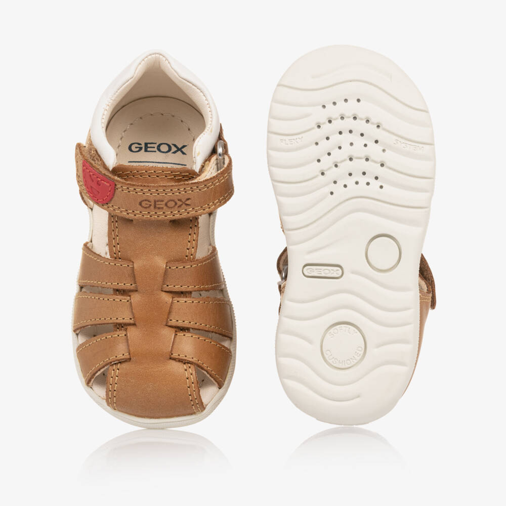 Geox-Boys Soft Brown Strap Sandals | Childrensalon Outlet