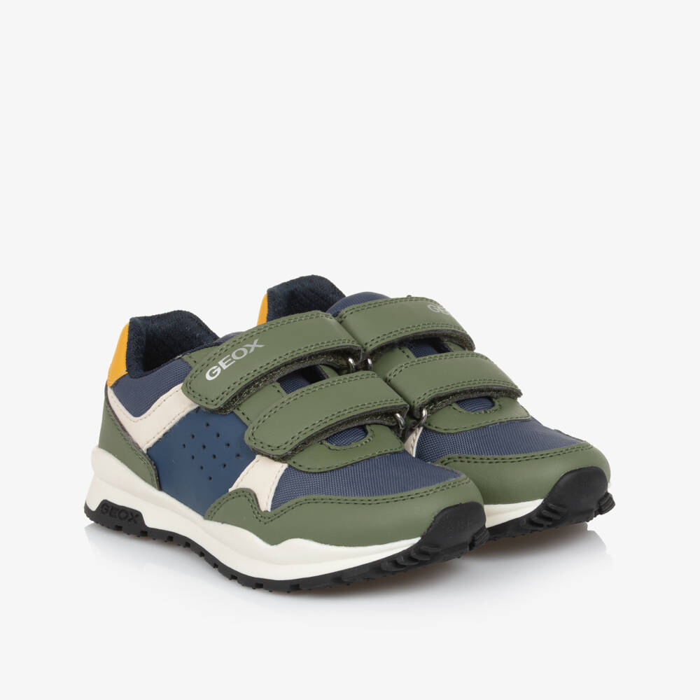Geox-Boys Sporty Green Velcro Kicks | Childrensalon Outlet