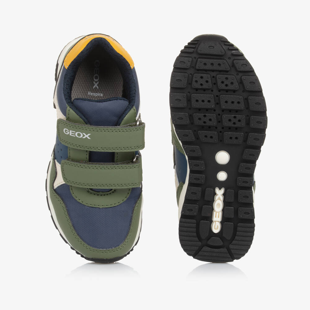 Geox-Boys Sporty Green Velcro Kicks | Childrensalon Outlet