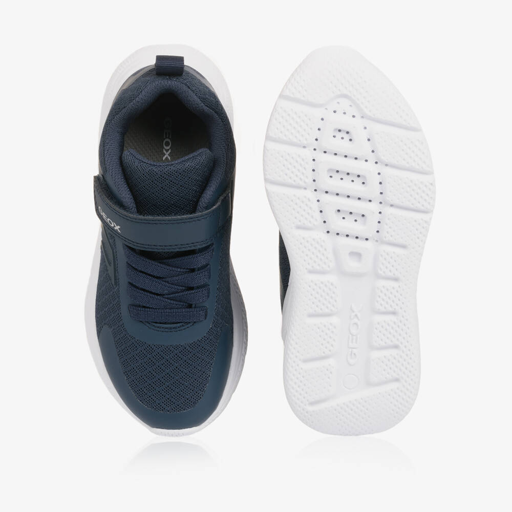Geox-Boys Sporty Navy Mesh Sneakers | Childrensalon Outlet