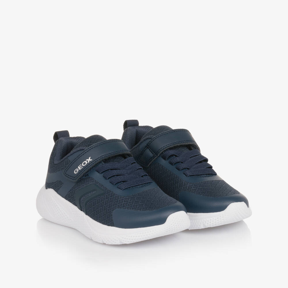 Geox-Boys Sporty Navy Mesh Sneakers | Childrensalon Outlet