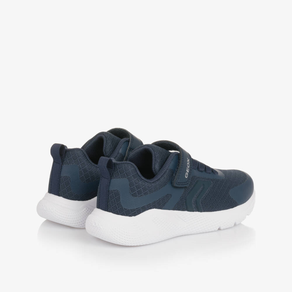Geox-Boys Sporty Navy Mesh Sneakers | Childrensalon Outlet