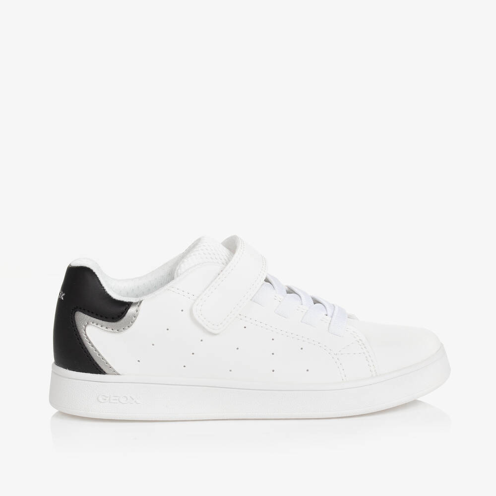 Geox white leather trainers new arrivals