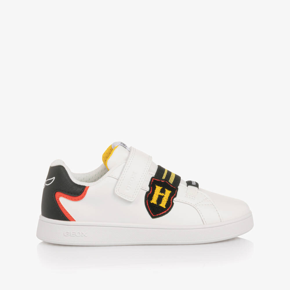 Geox-Boys White Faux Leather Harry Potter Trainers | Childrensalon Outlet