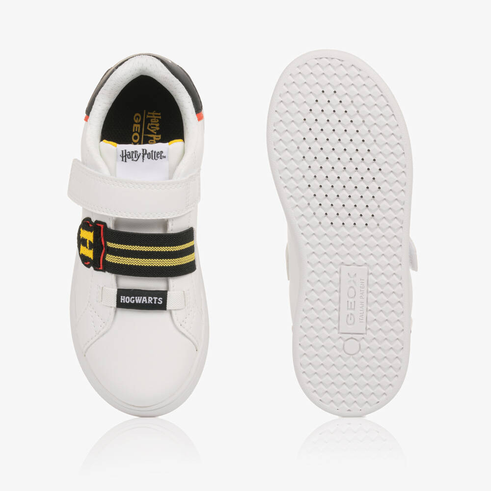 Geox-Boys White Faux Leather Harry Potter Trainers | Childrensalon Outlet
