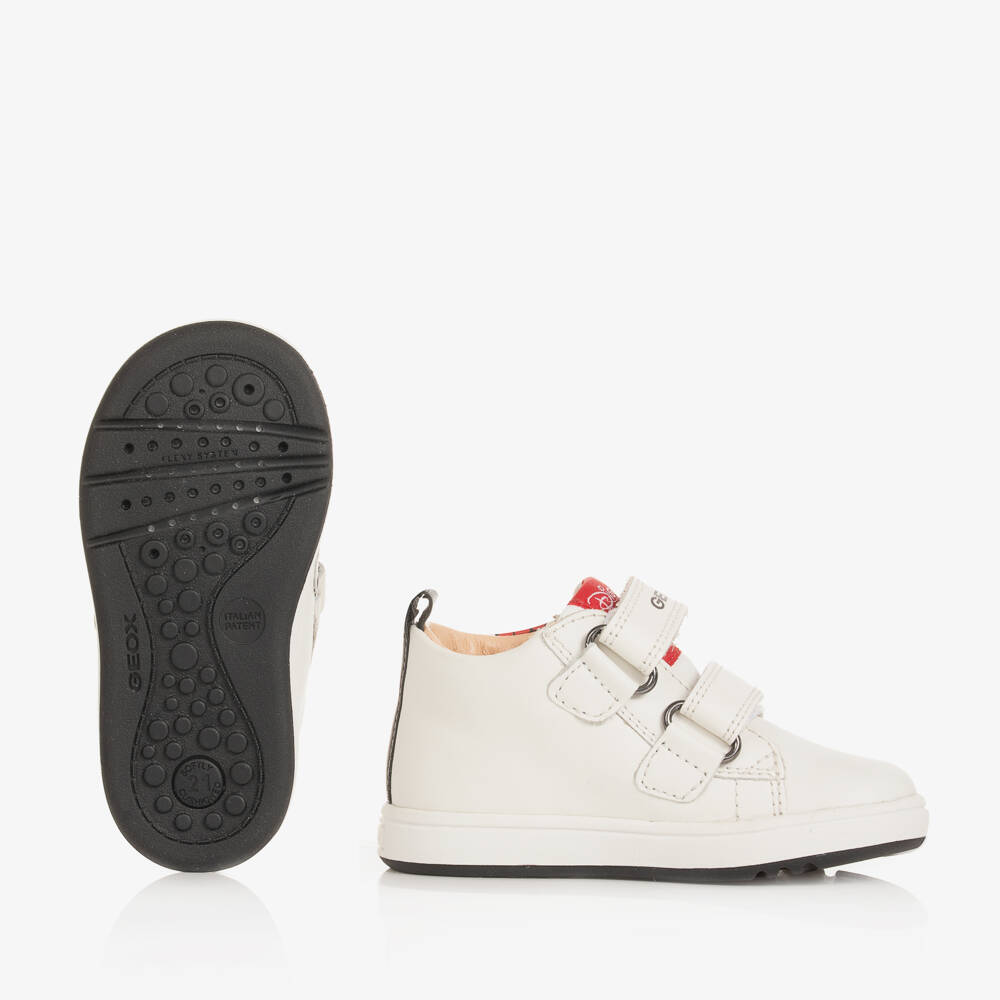 Geox-Boys White Velcro Disney Trainers | Childrensalon Outlet