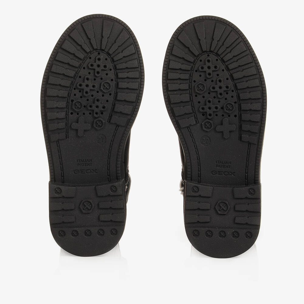 Geox-Girls Black Faux Leather Boots | Childrensalon Outlet