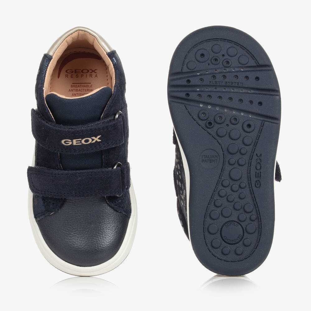 Geox-Синие кожаные кроссовки с блестками | Childrensalon Outlet