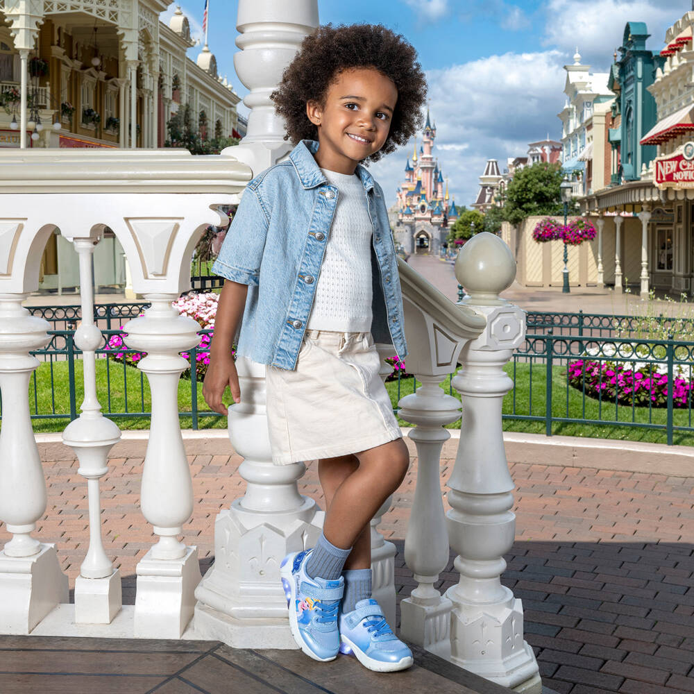 Geox-Girls Blue Princess Sparkle Sneakers | Childrensalon Outlet