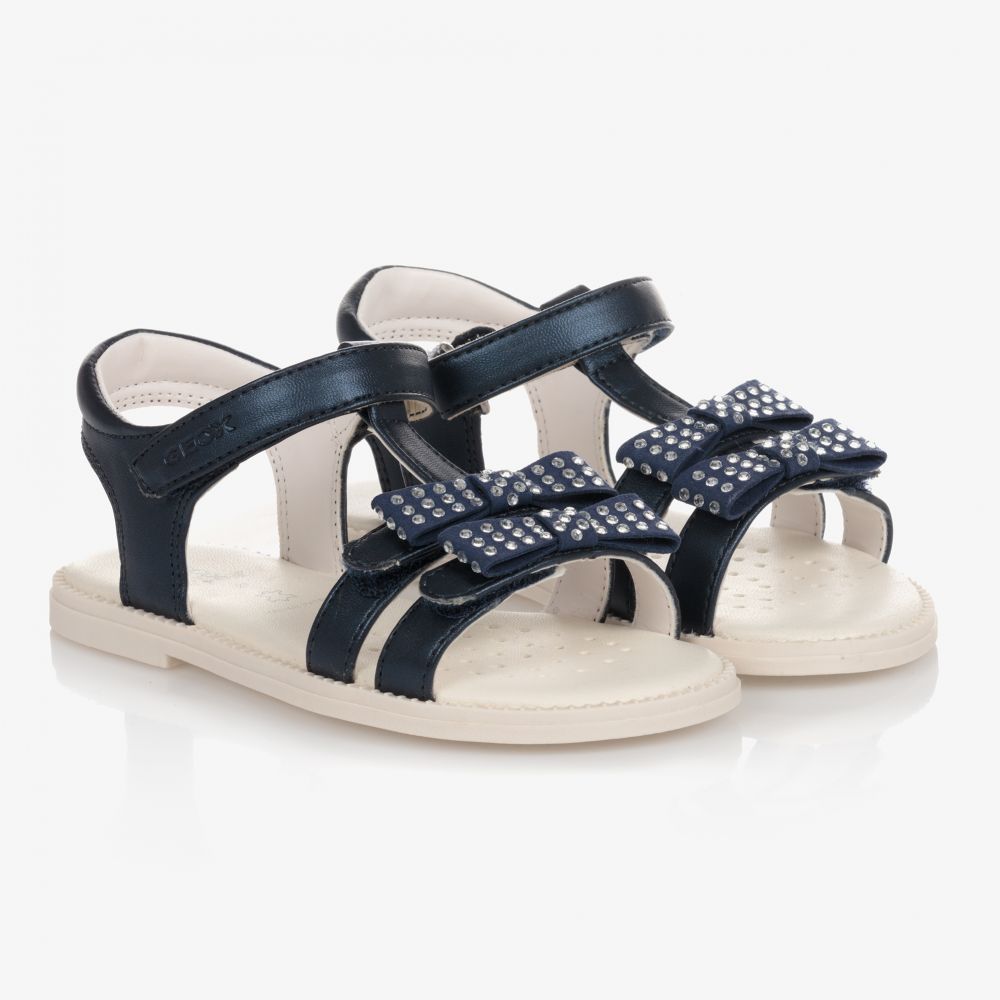 Geox - Sandales bleues cloutées Fille | Childrensalon