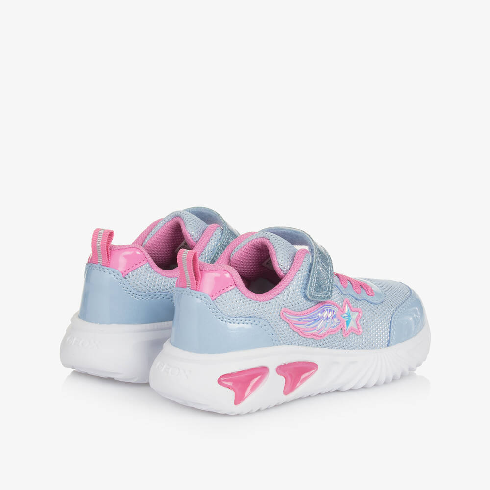 Geox-Girls Blue Twinkle Velcro Sneakers | Childrensalon Outlet