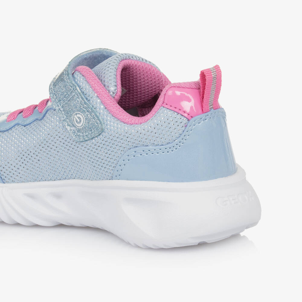 Geox-Girls Blue Twinkle Velcro Sneakers | Childrensalon Outlet