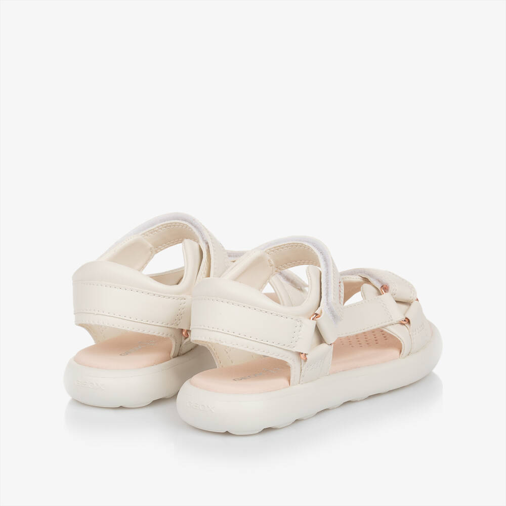 Geox-Сандалии из кремовой веганской кожи для девочек | Childrensalon Outlet