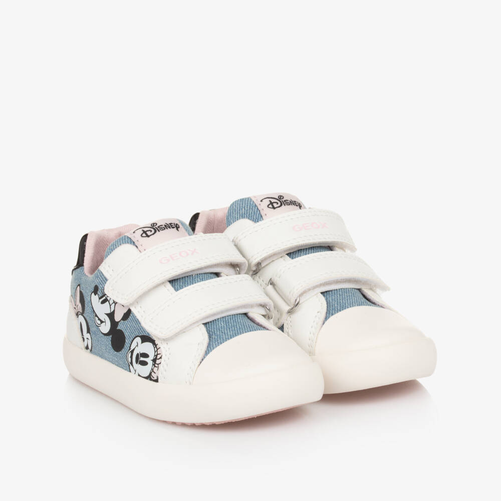 Geox-Girls Denim Velcro Minnie Sneakers | Childrensalon Outlet
