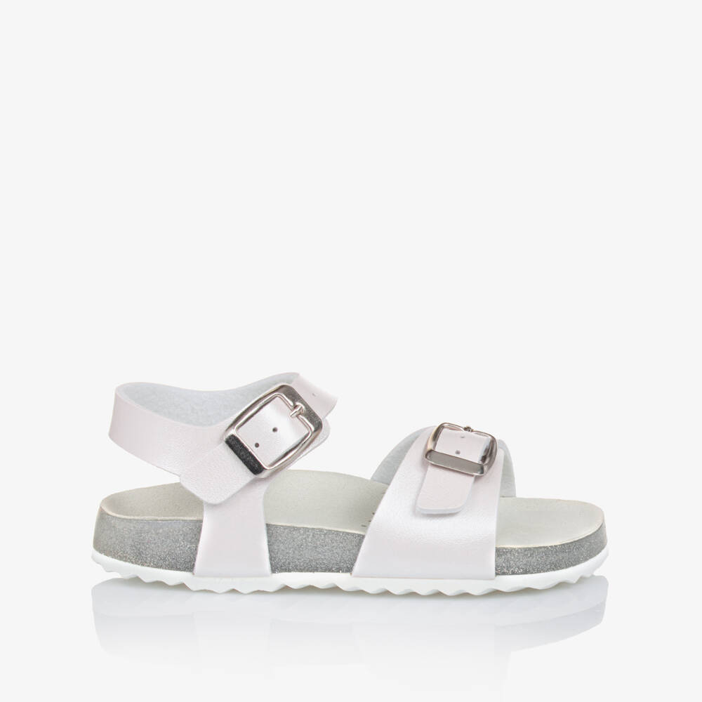 Geox-صنادل عاجية للبنات بتصميم إبزيم زائف | Childrensalon Outlet