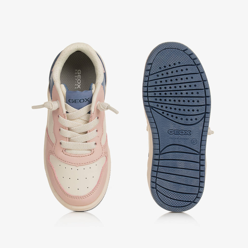 Geox-Кремовые кроссовки из искусственной кожи | Childrensalon Outlet