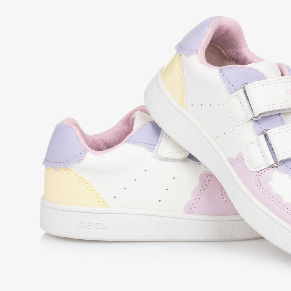 Geox-Girls Pastel Velcro Sporty Sneakers | Childrensalon Outlet