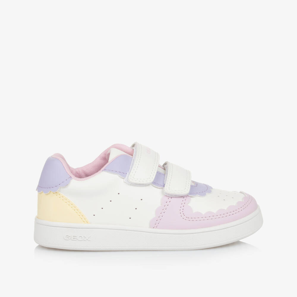 Geox-Girls Pastel Velcro Sporty Sneakers | Childrensalon Outlet