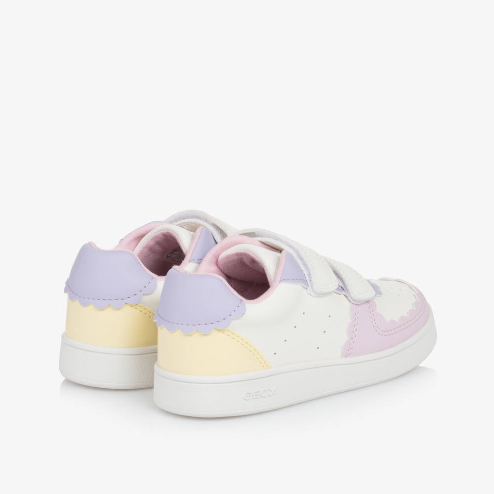 Geox-Girls Pastel Velcro Sporty Sneakers | Childrensalon Outlet