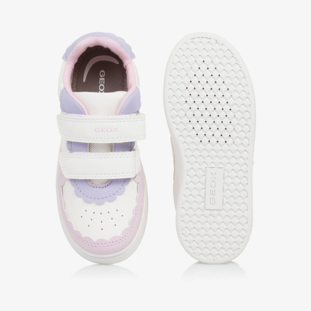 Geox-Girls Pastel Velcro Sporty Sneakers | Childrensalon Outlet