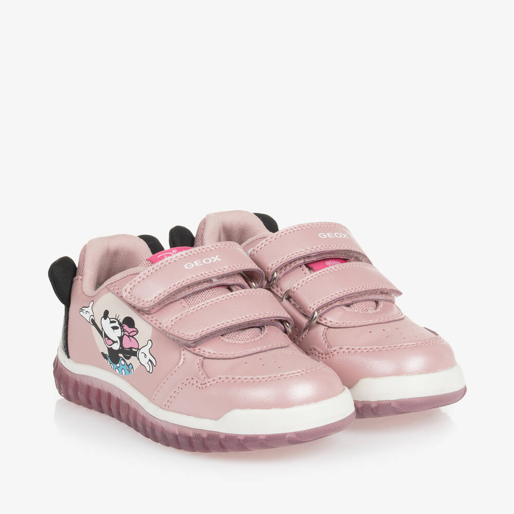 Geox-Girls Pink Disney Light-Up Trainers | Childrensalon Outlet