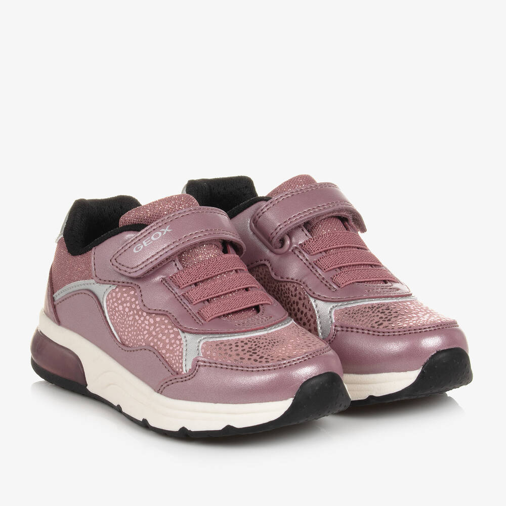 Geox - Girls Pink Light-Up Trainers | Childrensalon