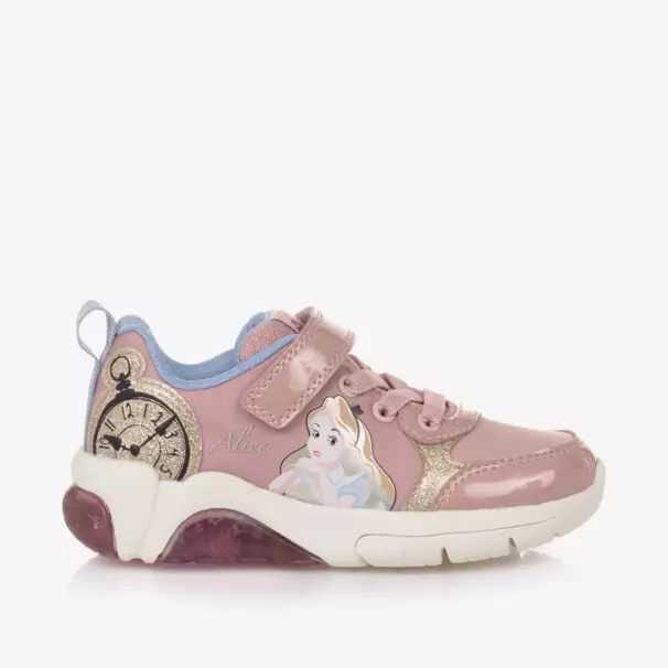 Geox-Girls Pink Light-Up Wonderland Trainers | Childrensalon Outlet